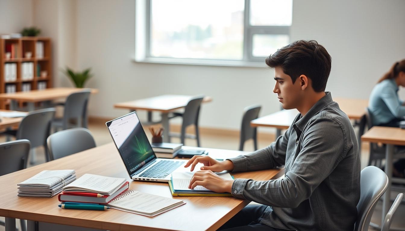 Students working in research laboratory