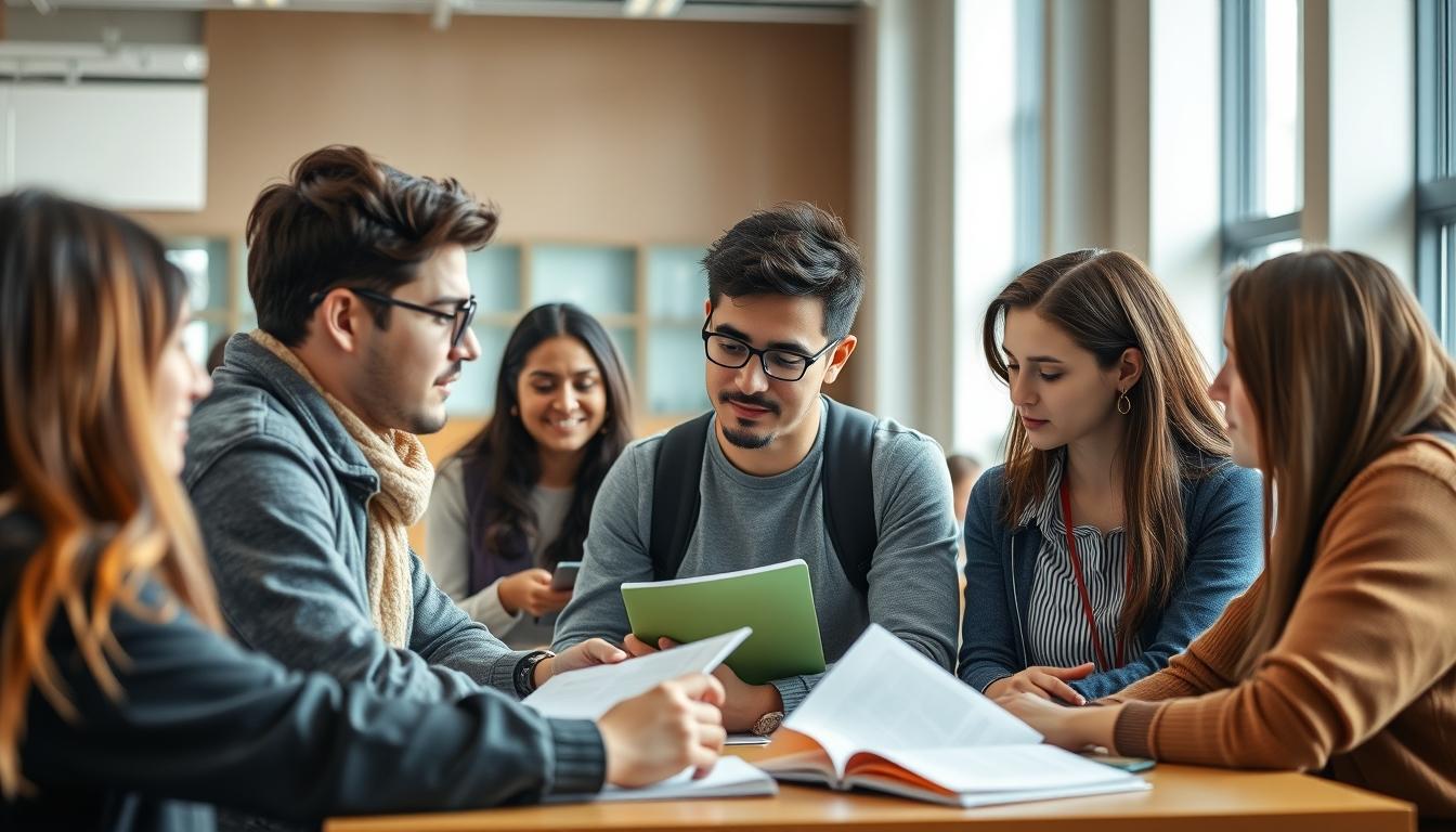 Structured study materials and learning resources on a desk
